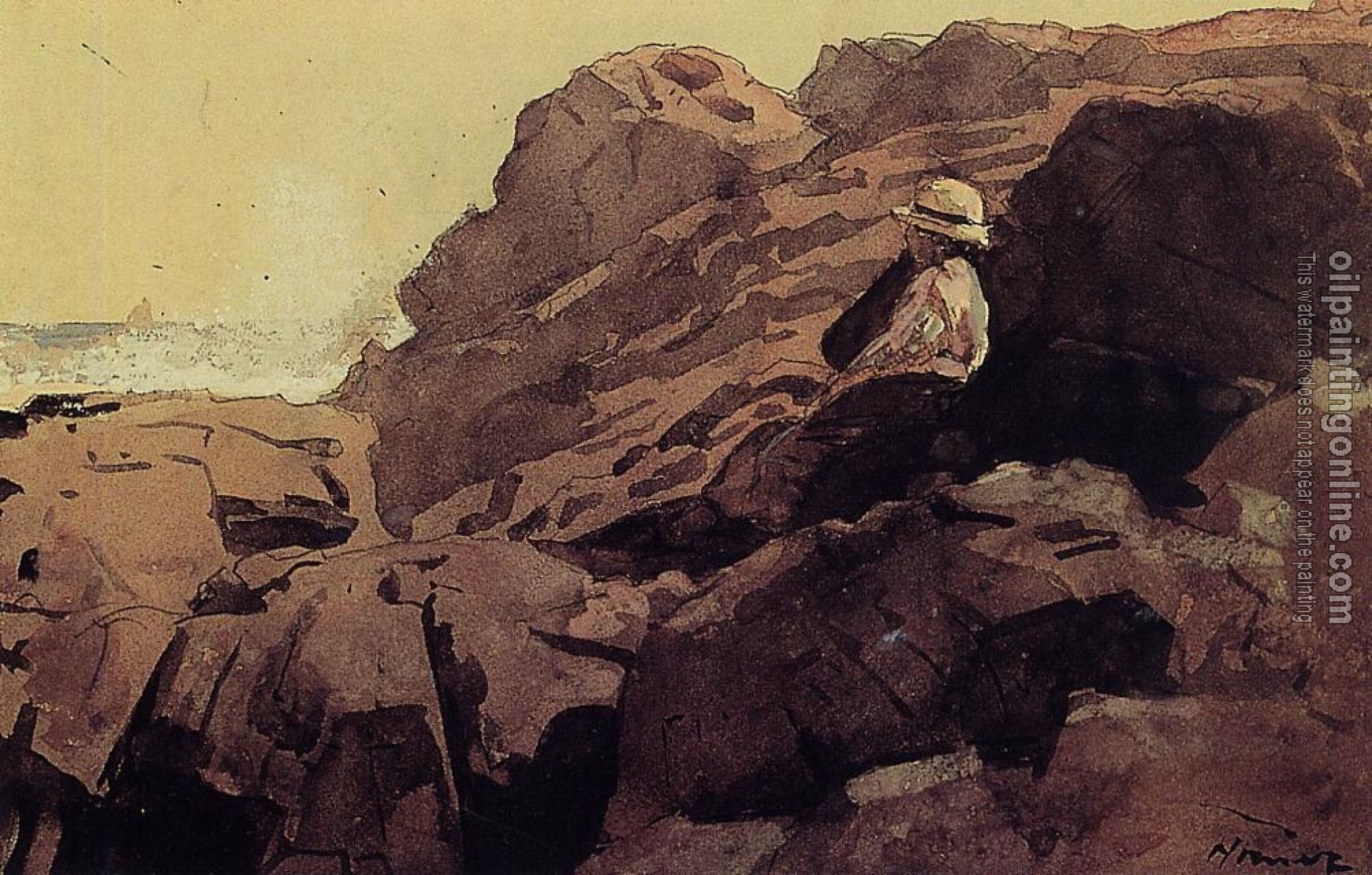 Homer, Winslow - Boy on the Rocks